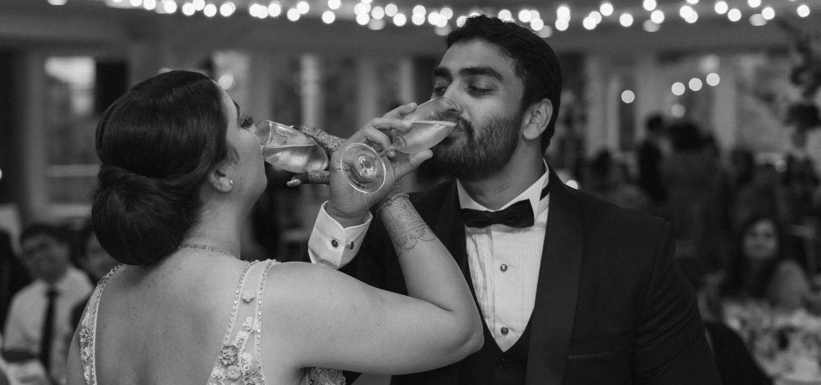 A quiet moment between the couple during the vidaai